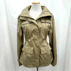 Platinum Utex Womens Lightweight Jacket XS Tan Hooded Pockets